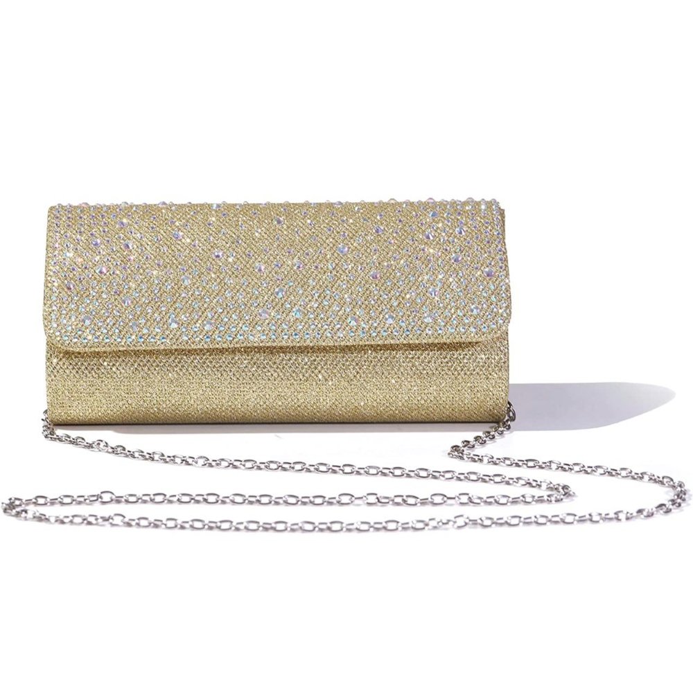 Crystal Rhinestone Women Clutch Bag evening handbag Glitter Envelope Purse